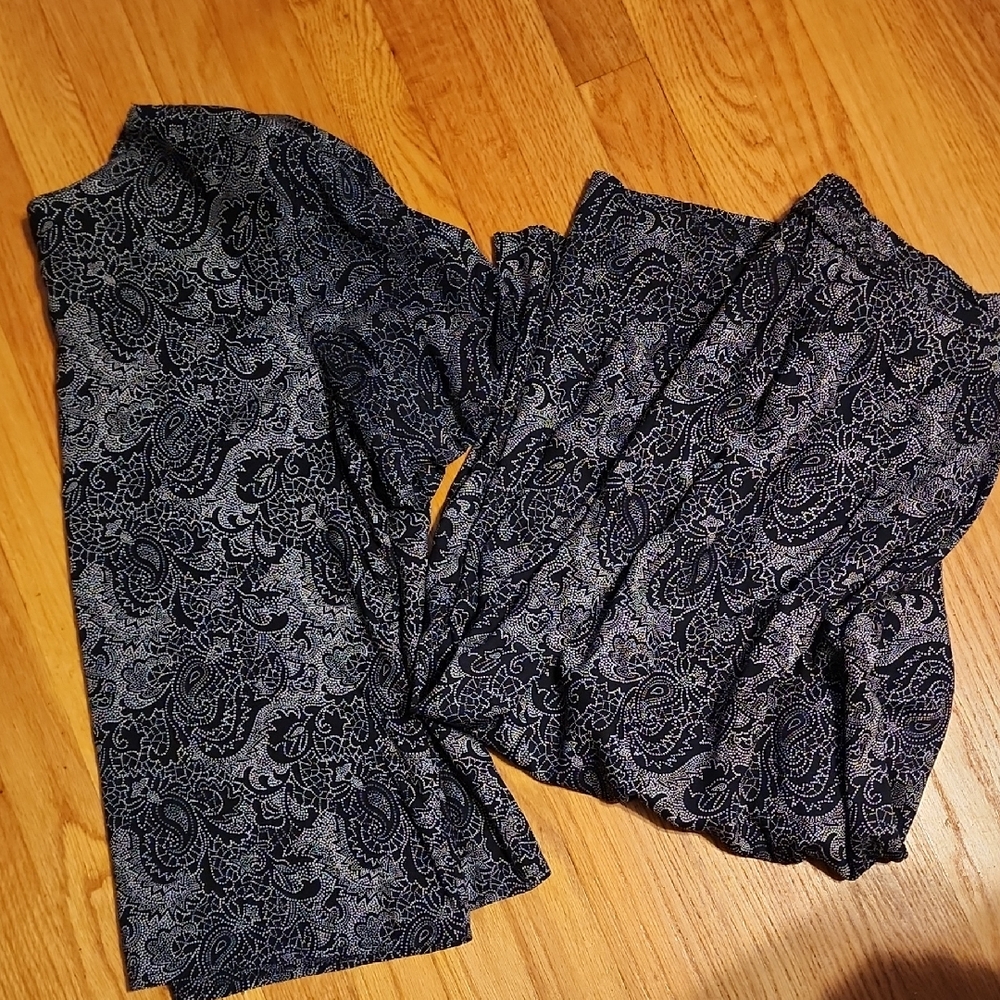 Norton McNaughton Black and White Paisley Maxi Skirt Set